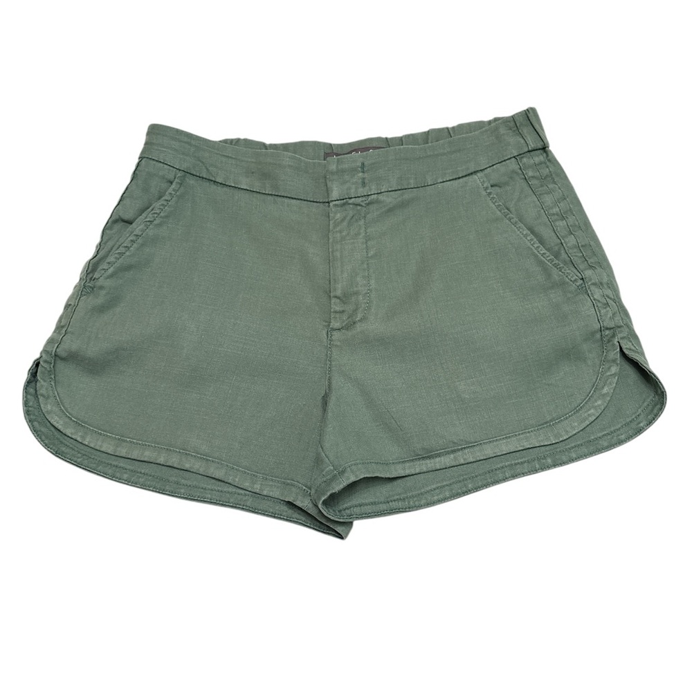 Anthropologie Level 99  Green Shorts,Size 25,51% Linen,46% Lyocell,3% Spandex